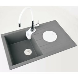 Baterie dřezová flexibilní - bílá