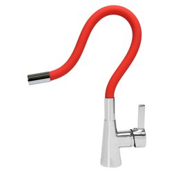 Baterie dřezová flexibilní - červená