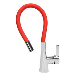 Baterie dřezová flexibilní - červená