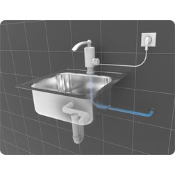 Baterie dřezová s elektrickým ohřívačem vody (10cm)