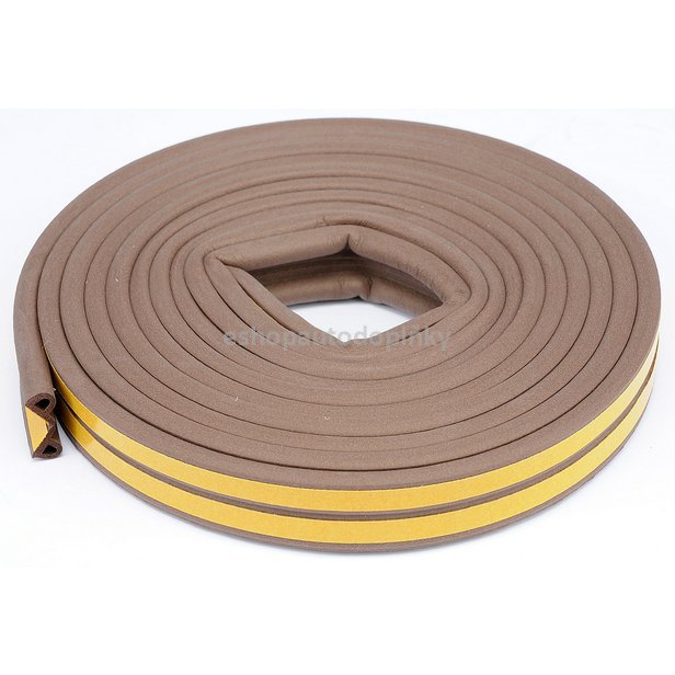 Těsnění do oken a dveří samolepící 9x5,5mm TYP P hnědé 6M