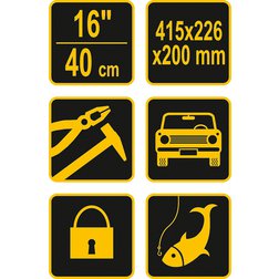 Box na nářadí plastový 16" 1 zámek 40cm