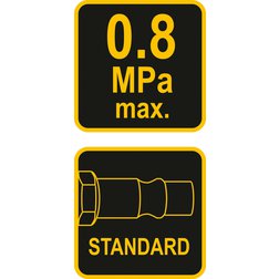 Pistole na hustění pneu s manometrem 2,8-10 bar