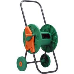 Stojan navíjecí na zahradní hadici s kolečky