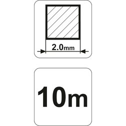 Struna do strunové sekačky čtvercový průřez 2,0 mm x 10 m