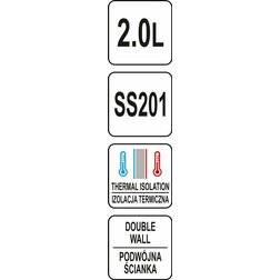 Stolní termoska s knoflíkem 2,0l