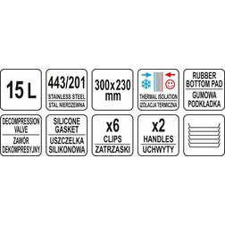 Gastronomický termos 15l NEREZ