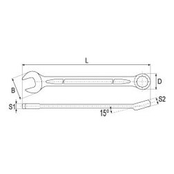 Klíč očkoplochý 22 mm