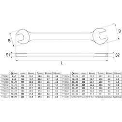Sada klíčů plochých 10 ks 6 - 27 mm