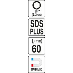 Adaptér SDS+ HEX 1/4"
