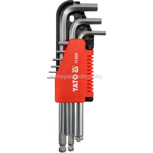 Sada klíčů imbus s kuličkou 9 ks delší