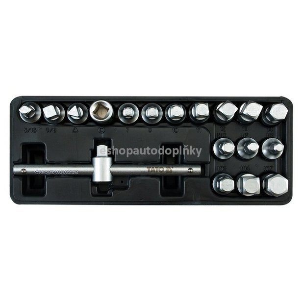 Sada klíčů nastrčných na zátky olejových van motorů 18 ks