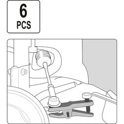 Sada stahováků táhel řízení 6ks