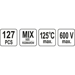 Bužírky smršťovací sada 127 ks