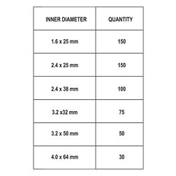 Závlačky sada 555ks, R-01 - R-06
