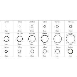 O kroužky gumové těsnící sada 225ks,3x1 - 22x2mm