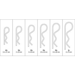 Závlačky pružinové sada 150ks
