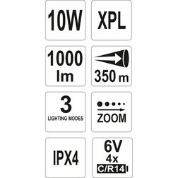 Svítilna LED XP-L CREE 10W, 1000 lm