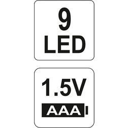 Svítilna kapesní 9 LED (ALU)
