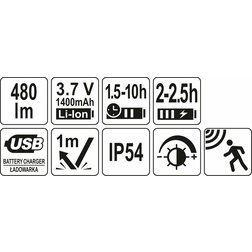 Svítilna čelovka COB/OSRAM LED 480lm