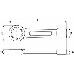 Klíč maticový očkový rázový 41 mm