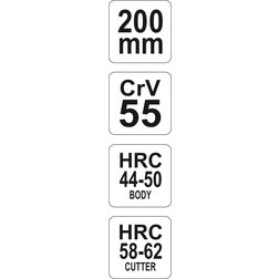 Kleště prodloužené ohnuté 200 mm CrV