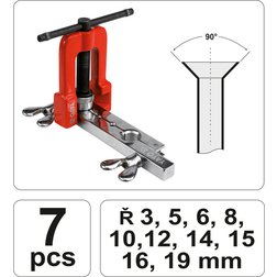Přípravek na ruční rozšiřování konců trubek sada 7ks