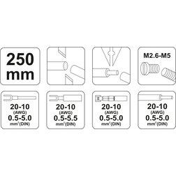Kleště odizolovací a konektorové 250mm