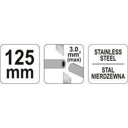 Kleště elektrikářské 125 mm Stainless Steel