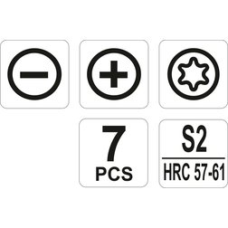 Šroubováky jemné sada 7ks, 2,3,PH00,PH0,T5,T6,T7
