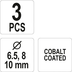Sada vrtáků na bodové sváry 3ks