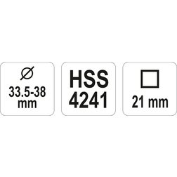 Výstružník nastavitelný HSS 33,5-38 mm2, délka 310 mm