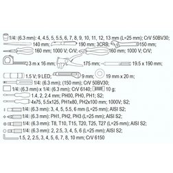 Sada elektro nářadí 68 ks kufřík