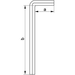 Sada klíčů imbus 12 ks delší palcové
