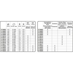 Kotouč diamantový 180 x 25,4 x 2,2 mm hladký
