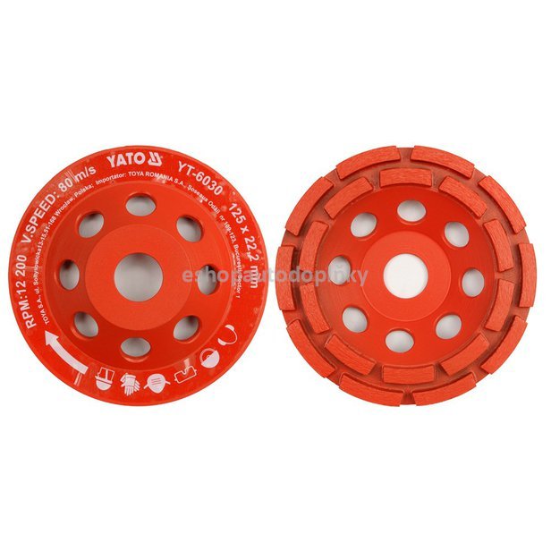 Kotouč diamantový 125 x 22,2 mm brusný