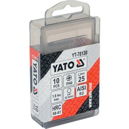 Bit křížový 1/4" PH0 x 25 mm 10 ks