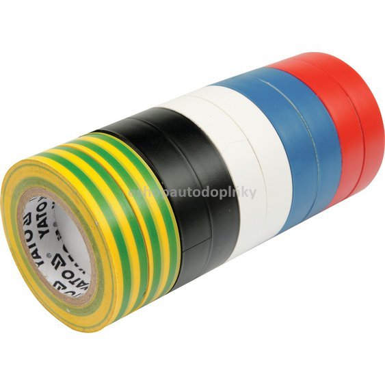 Páska izolační 19 x 0,13 mm x 20 m barevná 10 ks