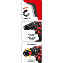 Příklepová vrtačka 18V - sada