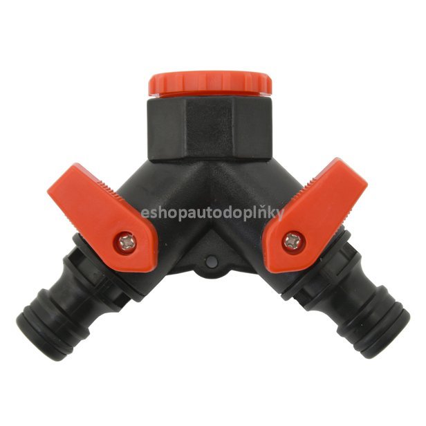 Spojka hadicová 1/2" Y se 2 uzavíracími ventily