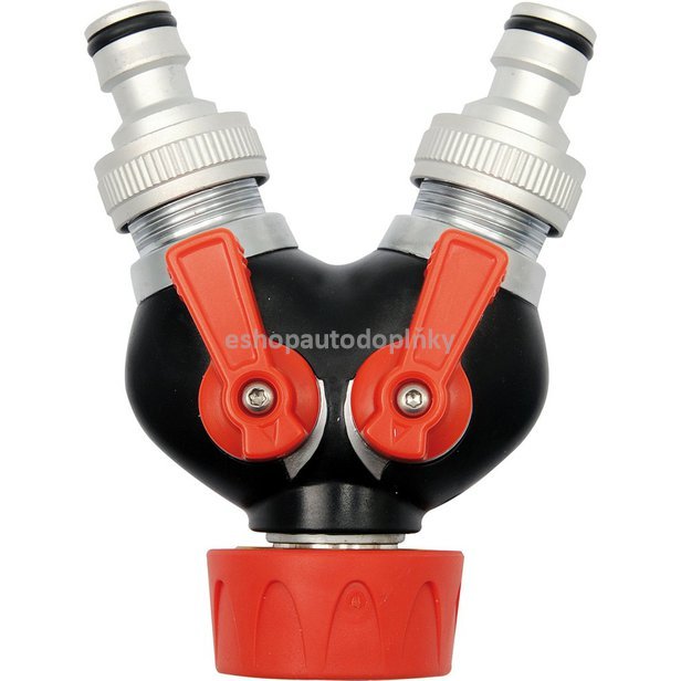 Rychlospojka hadicová třístranná s 2 uzávěry, ABS-ALU