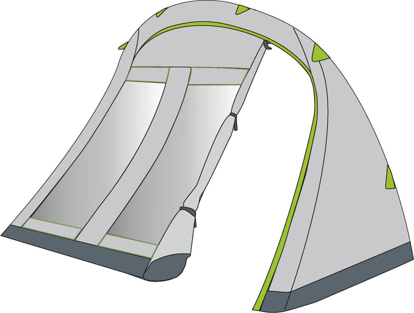 Porch with closure 6 P tent