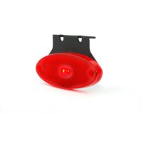poziční světlo LED červené oválné s držák., WAS