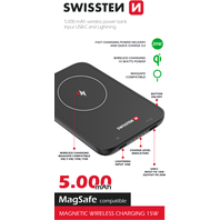 SWISSTEN POWER BANK FOR IPHONE 12  (MagSafe compatible) 5000 mAh
