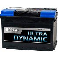 Autobaterie / akumulátor kyselino-olověný Aroso Ultra Dynamic 12V 74Ah 650A EN