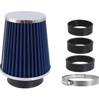 Filtr vzduchový UNI 120x130x90mm, modrý/chrom, adaptér 60, 63, 70mm, 86001