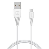 Swissten Datový kabel USB / micro USB 1,5 m bílý ( 9 mm )