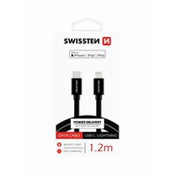 Swissten 71526201
Datový kabel TEXTILE USB-C/lightning MFi 1,2m černý