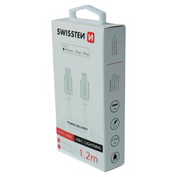 Swissten 71526203
Datový kabel TEXTILE USB-C/lightning MFi 1,2m stříbrný