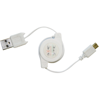 Bottari Kabel napájecí a datový s mikro USB 0,8m navíjecí
